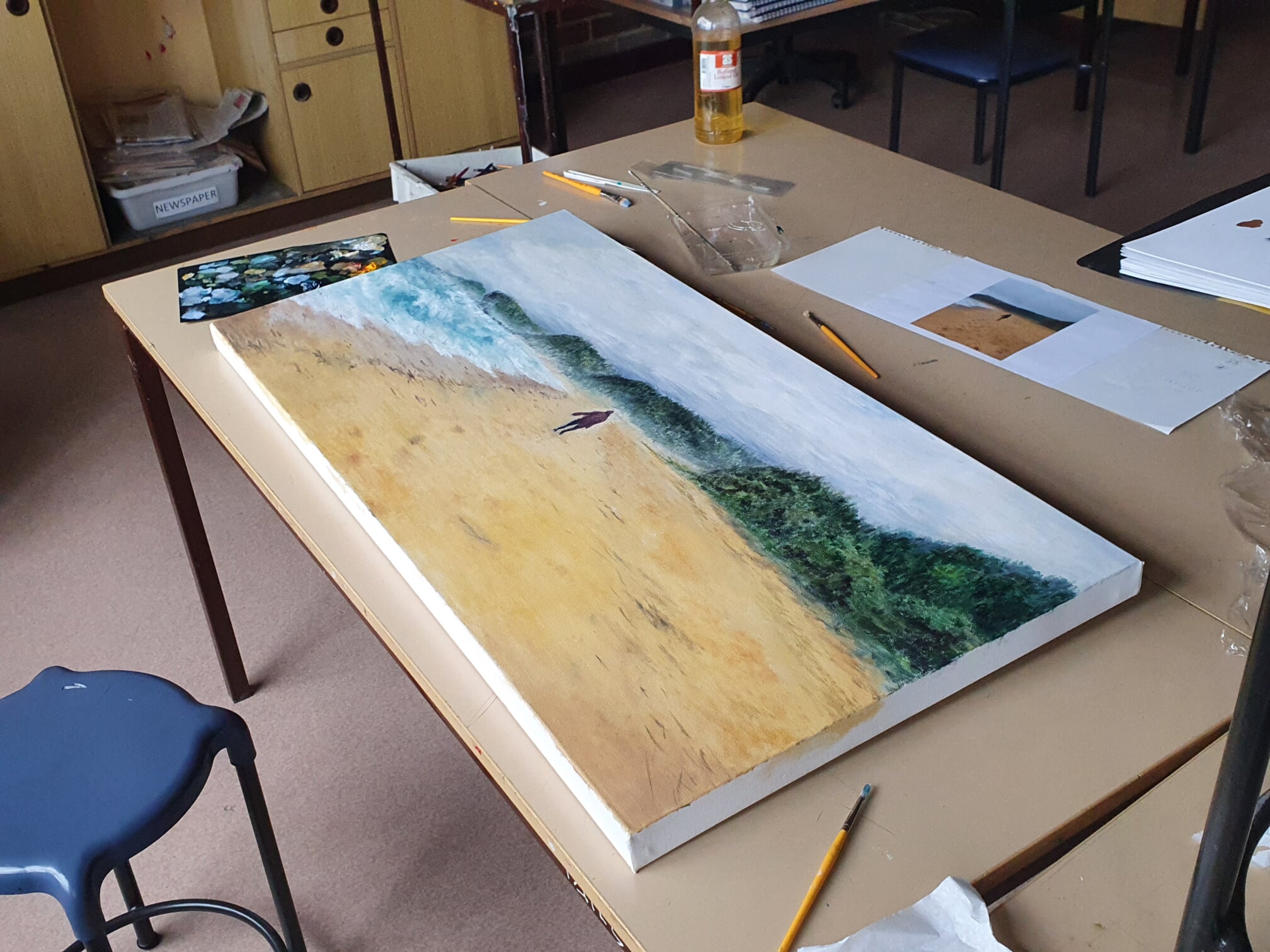 Hiking Gary Oil Painting